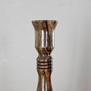Wood candlestick
