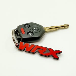 3D WRX Keychain Light Red – Bold Style for Subaru Enthusiasts