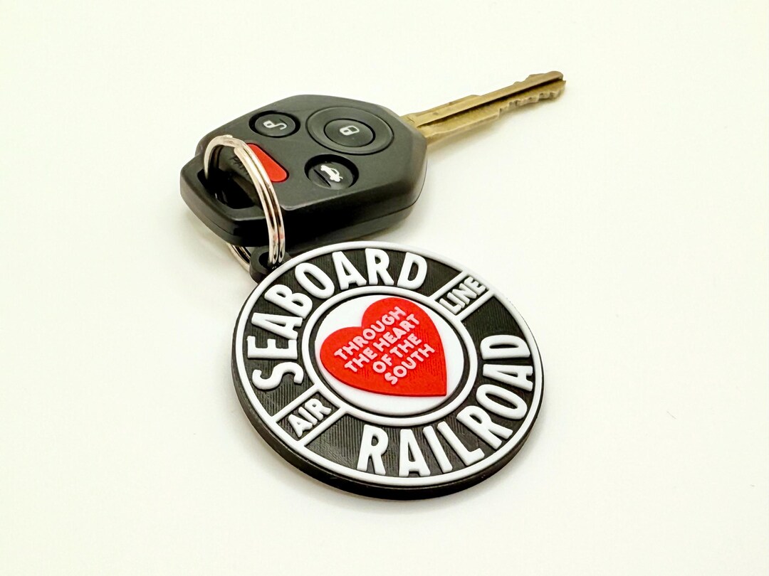 Seaboard Air Line Railroad 3D Keychain – Vintage Railway Logo Keychain ...
