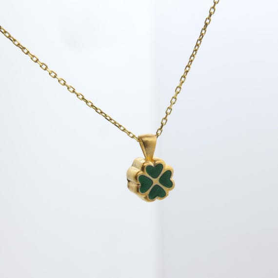 Four Leaf Clover Urn Necklace for Ashes – 925 Sterling Silver Cremation Pendant