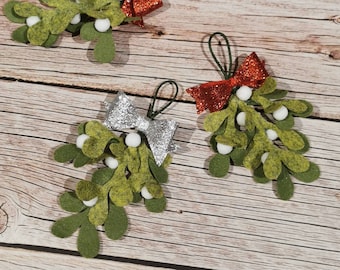 Felt Mistletoe Christmas Decorations (FM04)