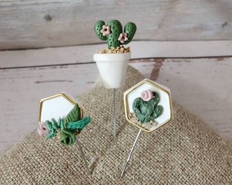 Decorative Sewing Pins "Succulents"