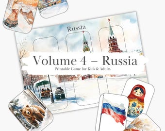 Russia Printable Geography Game | Guess the Country | Travel Quiz for Kids, Families, Classroom & Homeschool | Educational Printable