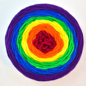 Hand Dyed Yarn - Chasing Rainbows - Worsted Weight Yarn - 100% Superwash Merino Wool - Color Block Yarn