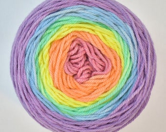 Hand Dyed Yarn - Macaroon - Worsted Weight Yarn - 100% Non-Superwash Merino Wool - Color Block Yarn