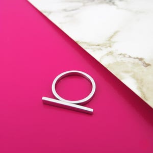 Flat bar ring, Minimalist ring, Bar ring, Dainty ring, Boho ring , Silver ring, Stacking ring , Tiny ring - Minimal jewelry - Thin ring