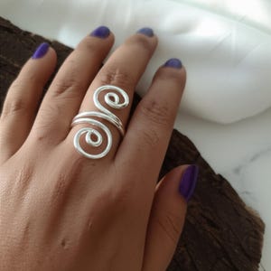 Spiral Elegance Sterling Silver Ring