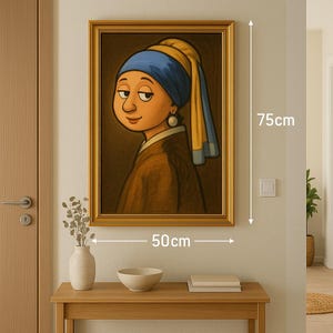 Rompecabezas cómico con motivo de una pintura famosa