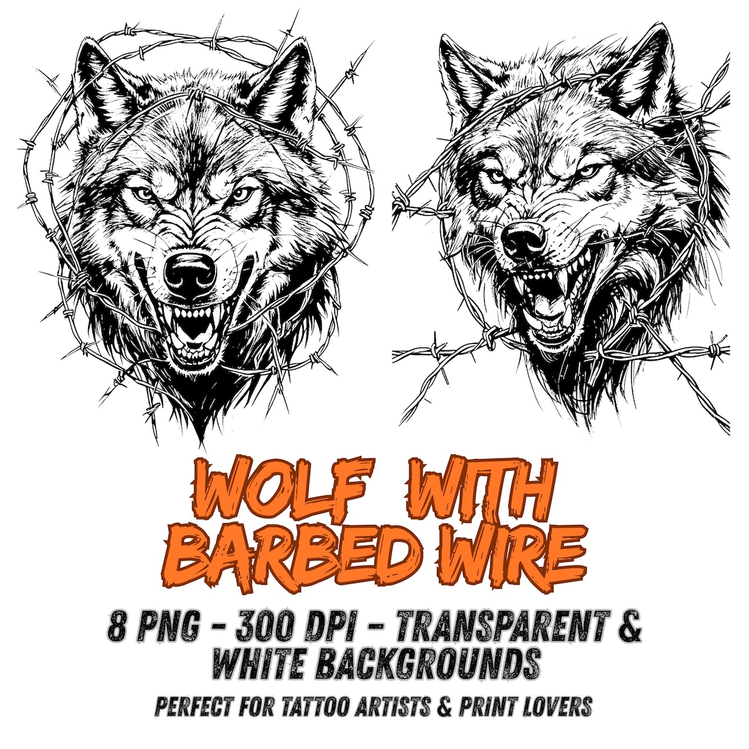 Snarling Wolf Tattoo Flash Design – Bold Wild Spirit Ink