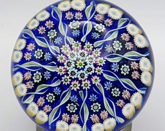 Pisapapeles Millefiori de Perthshire, arte en vidrio de 11 radios, artículo de colección anterior a 1978 PP1