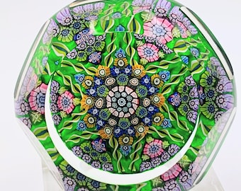 Seltener Perthshire PP166 Limited Edition mittelgroßer Millefiori-Glasbriefbeschwerer, Schottland