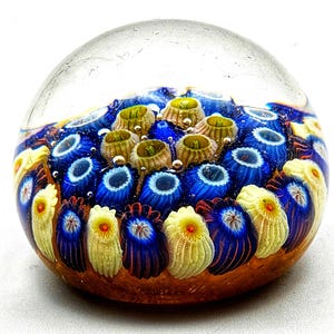 A Superb Vintage Strathearn Millefiori miniature Paperweight c1970&#39;s