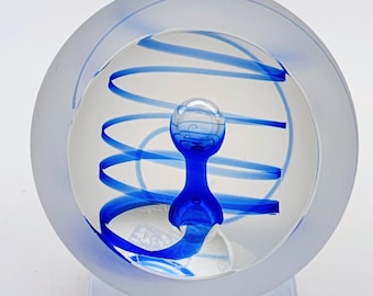 Caithness Glass Paperweight Limited Edition 'Loop the Loop' by Collin Terris Scotland 1987 collectable