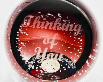 Caithness Vintage Paperweight 'Thinking of You' from Sentiments Range