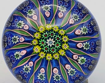 Pisapapeles Millefiori de Perthshire, arte en vidrio de 14 radios, artículo de colección anterior a 1978 PP1