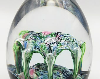 Caithness 'Double Harlequin' Paperweight, Limited Edition by Colin Terris 1994, Paul Ysart derivative