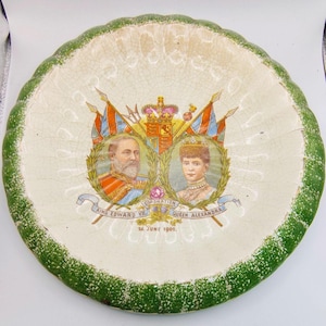 Ancienne plaque commémorative du couronnement du roi Édouard VII, 1902