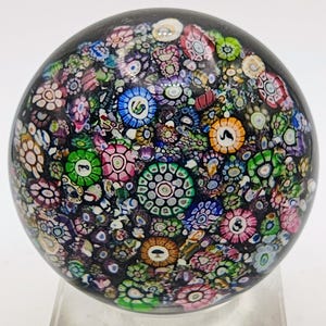 Raro fermacarte in vetro Millefiori con silhouette di Perthshire, edizione limitata del 1996, firmato, Scozia, vintage.