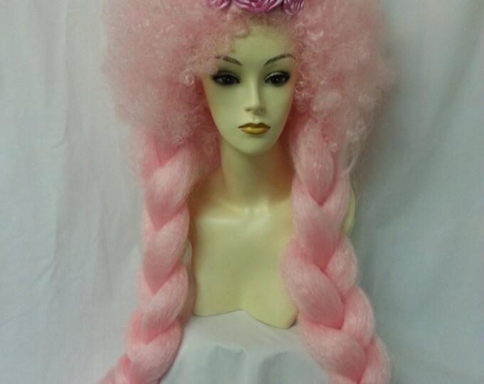 Pink Cotton Candy Wig Etsy