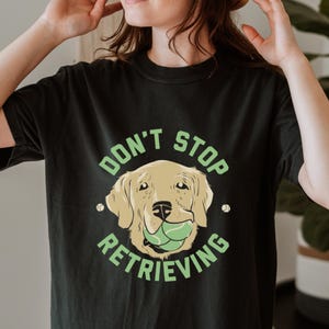 Comfort Colors® Don&#39;t Stop Retriever, Golden Retriever-shirt, vintage hondenshirt, Comfort Colors-hond, moeder cadeau honden, boho hippiekleding
