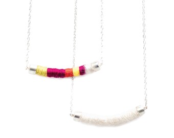 Silver Tejeduria Necklace (long)