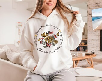Raised by Immigrants Sweatshirt, Butterfly Floral Crewneck, Empowerment Quote Shirt, Soft Gray Pullover, Latina Heritage Gift