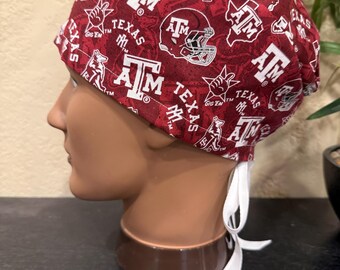 TX A&M Aggies Scrub Cap - 2 sizes - Button Option (A-101)