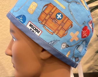 Doctor is In Unisex Scrub Cap - Button Option (Ready to ship) (A-101)
