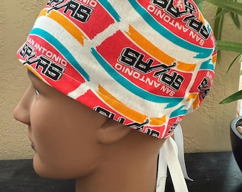 San Antonio Spurs Scrub Cap - 2 Sizes, Button Option (D-101)
