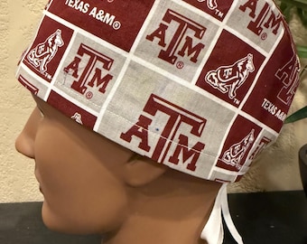 TX A&M Aggies Scrub Cap - 2 sizes - Button Option (A-101)