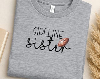 Camiseta de fútbol para hermanas en la banda / Camiseta para hermanas futbolistas / Camiseta juvenil y linda para aficionadas al fútbol / Camiseta para niños para el día del partido / Conjunto para hermanos futbolistas