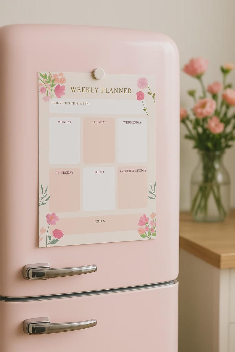 Printable Weekly Planner | Floral Design | A4 and A5 Sizes | Teacher ...