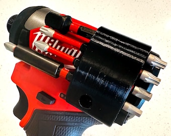 Banco de puntas magnéticas (8 piezas) Atornillador de impacto Milwaukee M12 Gen 3 de 1/4"