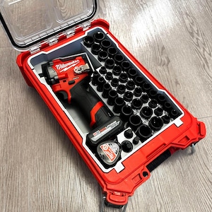 Milwaukee M12 3/8&quot; Sub-Compact Impact PACKOUT Insert W/ Socket Organizer