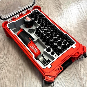 Milwaukee M12 3/8&quot; High-Speed Ratchet PACKOUT Insert W/ Socket Organizer