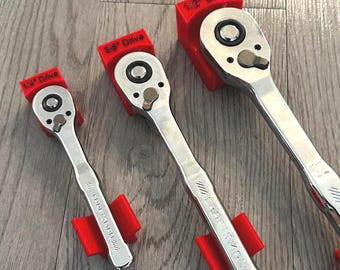 Portaherramientas magnéticos para organizar cajas de herramientas (1/2 - 3/8 - 1/4)