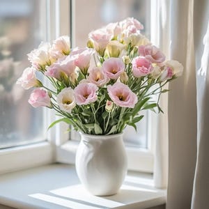 Pink Eustoma Seeds | 100/200/500 Lisianthus Flower Seeds | Double Bloom Eustoma for Garden & Balcony | Easy-to-Grow Romantic Cut Flowers