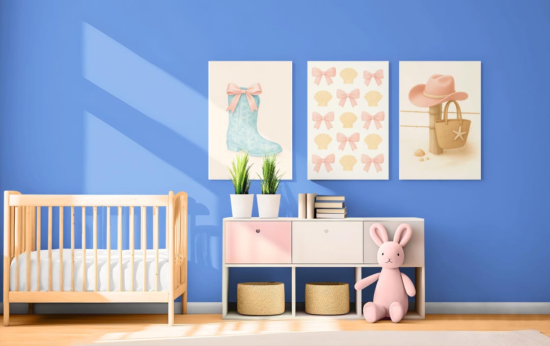 Coastal Cowgirl Art Wall Decor Beach House Interior Design Wall Print ...