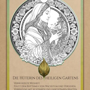Die Gärtnerin – Grukarte zum Ausmalen