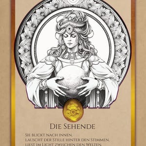 Die Sehende –Kunstkarte zum Ausmalen
