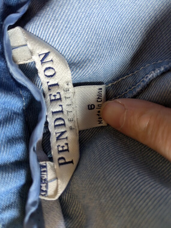 Vintage 80's Pendleton Blue Casual Basic Pants, W… - image 7