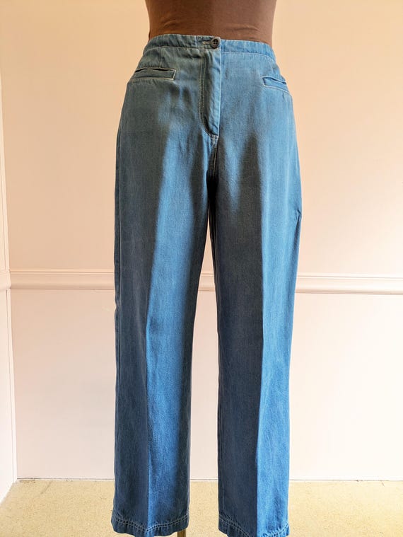 Vintage 80's Pendleton Blue Casual Basic Pants, W… - image 2