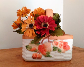 Vintage Teleflora Basket Autumn Leaves