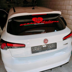 Fiat cuore italiano Rear Window Sticker