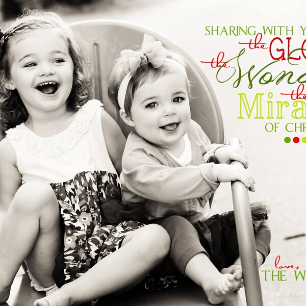 Glory, Wonder, Miracle - Custom Photo Christmas Card