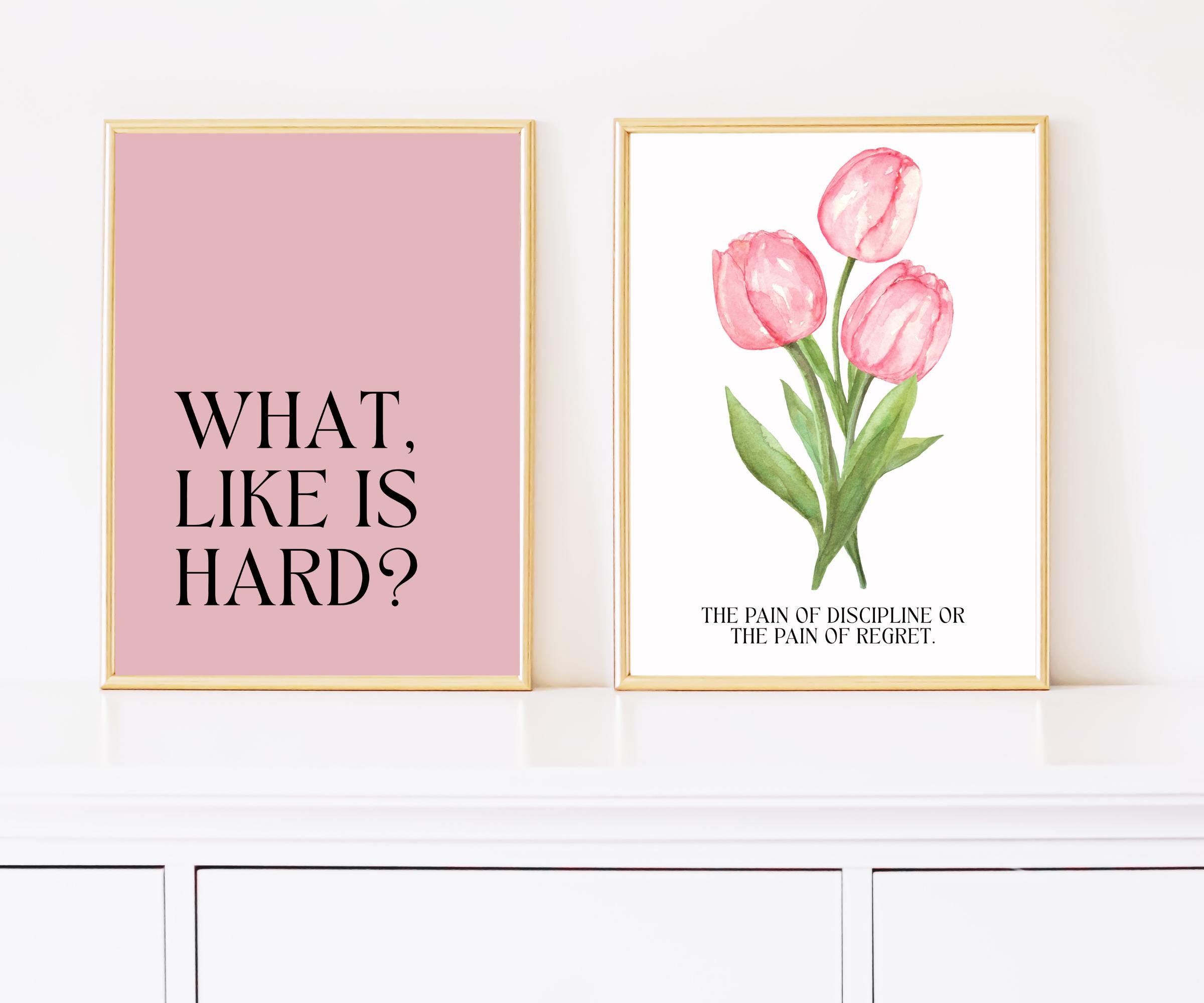 Pink Motivational Quote Prints: Feminine Office Decor (digital Download ...
