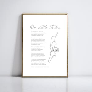 One Little Shadow Poem Print | Digital Download Gift for Mom | Sentimental Poem Wall Art | Mother&#39;s Day Gift | Printable Mom Quote Decor