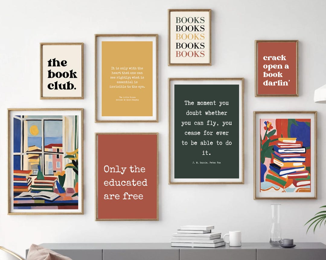 Book Quote Gallery Wall Art Prints, Set of 16 (digital Download) - Etsy