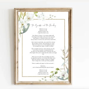 Printable Giraffe and the Monkey Poem | Wedding Present | DIGITAL DOWNLOAD | Anniversary Gift | Engagement Ideas | House Warming