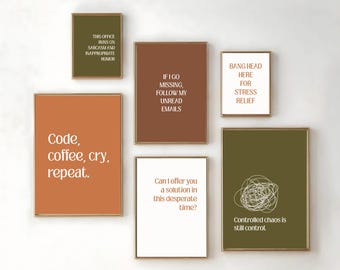 Impressions d'art murales programmeur drôle : codage humour sarcastique déco (téléchargement instantané)